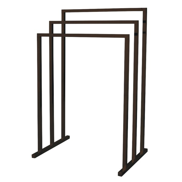 SCC8285 Pedestal 3-Tier Steel Construction Towel Rack, Oil Rubbed Brnz